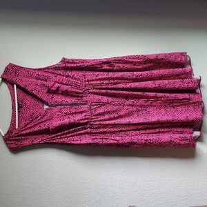 Torrid PINK HERRINGBONE CHALLIS ZIP-FRONT SHIRTDRESS size 3